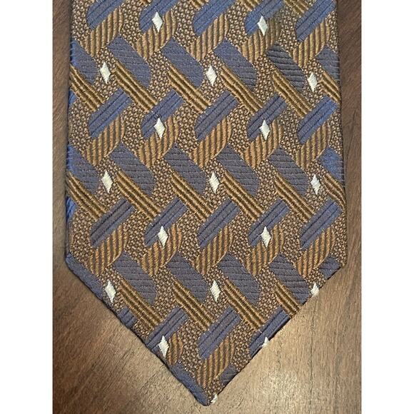 Villa Bolgheri Brown 100% Silk Men’s Neck Tie Made In Italy - Picture 1 of 9